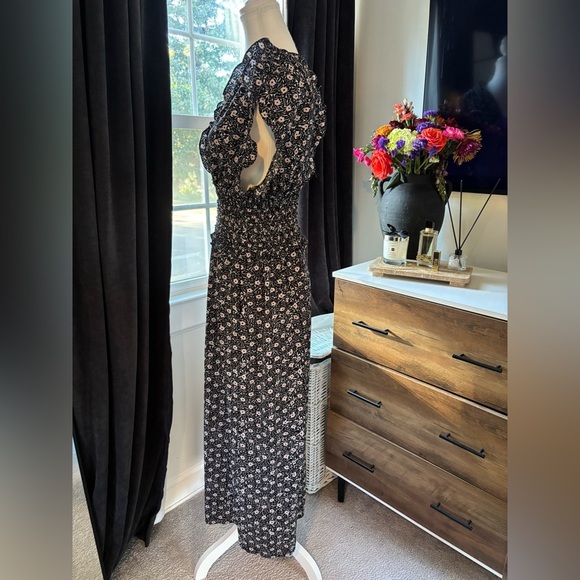 Max Studio Black Floral Jumpsuit - Picture 4 of 5